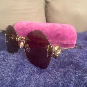BRAND NEW GUCCI GG1147S Gold/Black Women Sunglasses